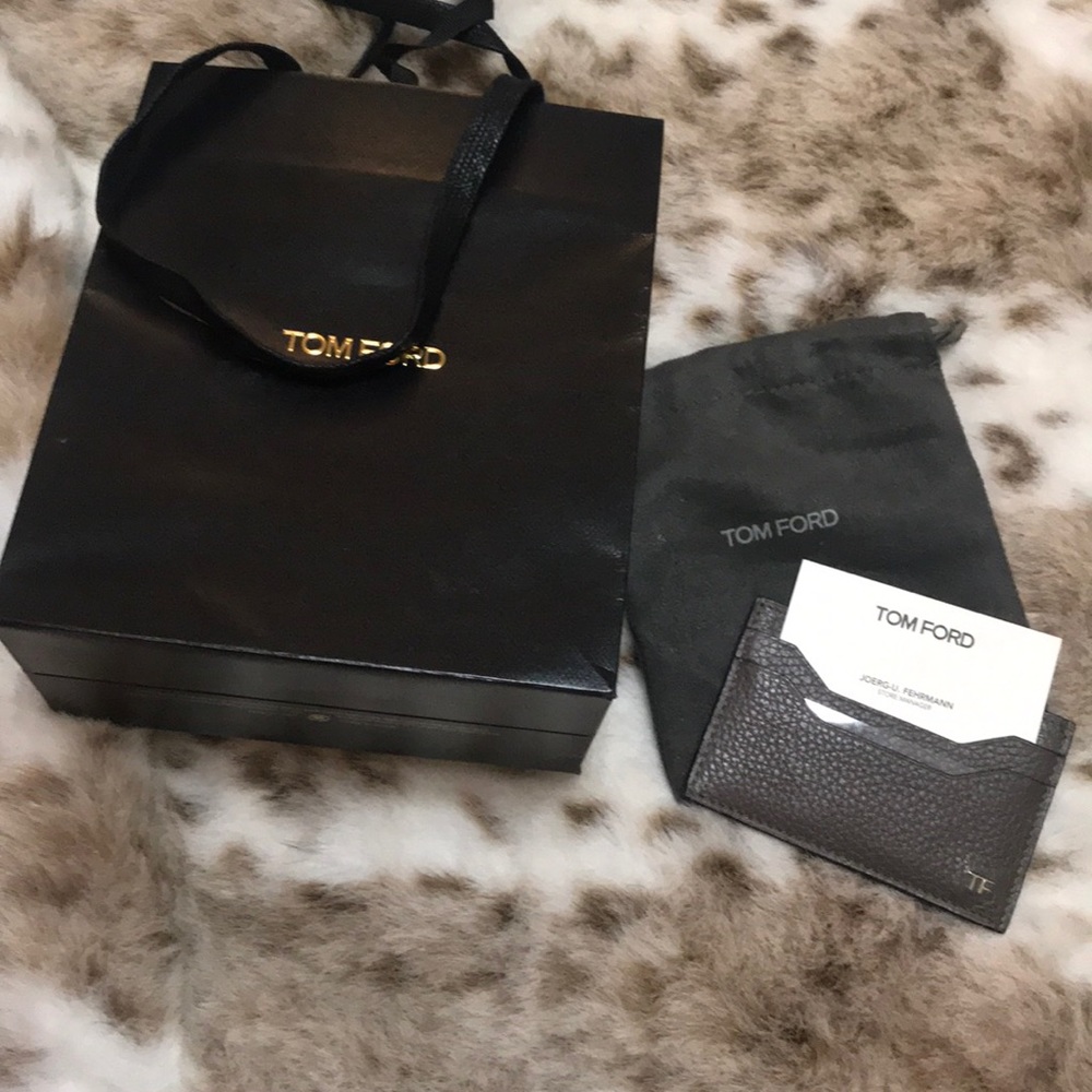 Tom Ford grained leather card holder ✨